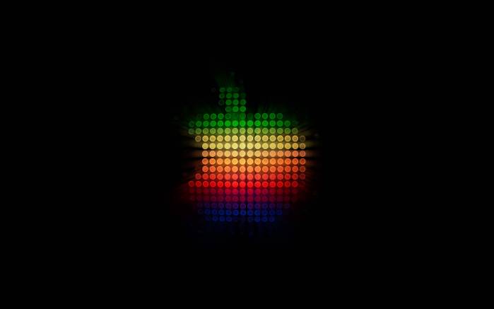 Широкоформатные обои Разноцветный логотип Эппл, Логотип Apple