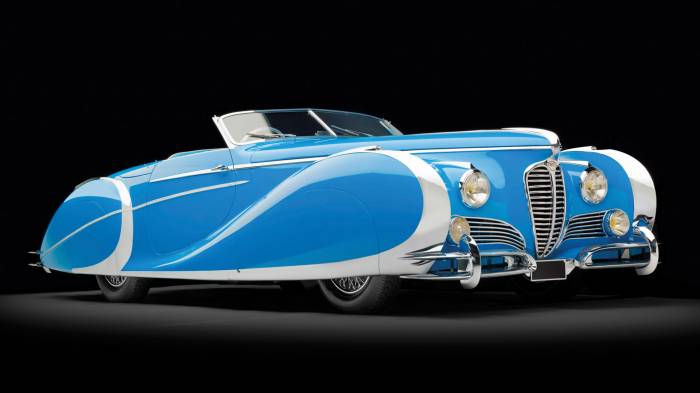 Широкоформатные обои Delahaye 175 s saoutchik roadster, Элегантный Delahaye 175 s saoutchik roadster