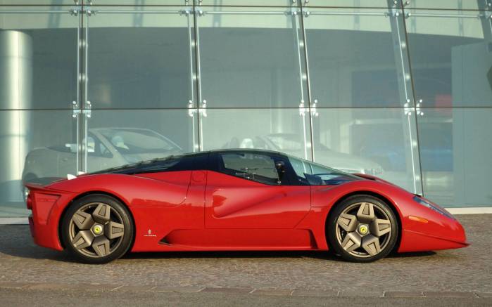 Широкоформатные обои Вид сбоку Ferrari P4 5 Pininfarina, Вид сбоку Феррари Пининфарина (Ferrari P4 5 Pininfarina)